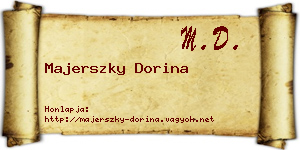 Majerszky Dorina névjegykártya
